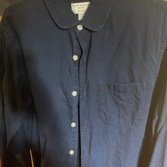 Club Monaco Indigo chambray button up - Picture 3 of 3